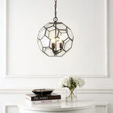 Bee 13.5" Modern Bohemian Iron/Glass LED Pendant - JONATHAN Y