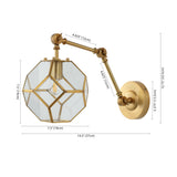 Honeycomb 7.5" Modern Contemporary Arm-Adjustable Iron/Glass LED Sconce - JONATHAN Y