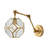 Honeycomb 7.5" Modern Contemporary Arm-Adjustable Iron/Glass LED Sconce - JONATHAN Y