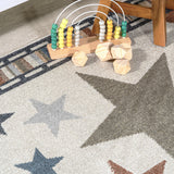 Star Gazer Geometric Machine-washable Area Rug