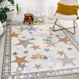 Star Gazer Geometric Machine-washable Area Rug