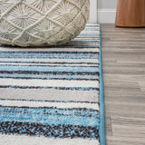 Magnolia Beach Strie' Striped Area Rug
