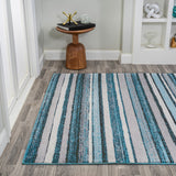 Magnolia Beach Strie' Striped Area Rug