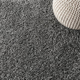 Mercer Shag Plush Area Rug Charcoal / Runner / 2'3" X 8' – DETAIL