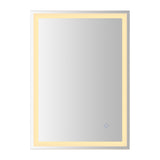 Pax Rectangular Frameless Anti-Fog Aluminum Front/Back-lit Tri-color LED Bathroom Vanity Mirror with Smart Touch Control