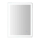 Pax Rectangular Frameless Anti-Fog Aluminum Front/Back-lit Tri-color LED Bathroom Vanity Mirror with Smart Touch Control