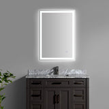 Pax Rectangular Frameless Anti-Fog Aluminum Front/Back-lit Tri-color LED Bathroom Vanity Mirror with Smart Touch Control