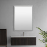 Pax Rectangular Frameless Anti-Fog Aluminum Front/Back-lit Tri-color LED Bathroom Vanity Mirror with Smart Touch Control