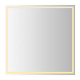 Pax Rectangular Frameless Anti-Fog Aluminum Front/Back-lit Tri-color LED Bathroom Vanity Mirror with Smart Touch Control