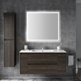 Pax Rectangular Frameless Anti-Fog Aluminum Front/Back-lit Tri-color LED Bathroom Vanity Mirror with Smart Touch Control