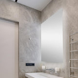 Nora Rectangular Frameless Anti-Fog Aluminum Back-lit Tri-color LED Bathroom Vanity Mirror with Smart Touch Control - JONATHAN Y