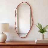 Everly 20 in. W x 42 in. H Large Irregular Framed Decorative Wall Mirror - JONATHAN Y