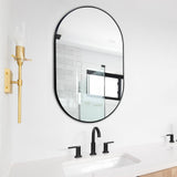 Milly 24 in. W x 36 in. H Medium Oval Metal Framed Wall Mirror - JONATHAN Y