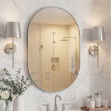 Milly 24 in. W x 36 in. H Medium Oval Metal Framed Wall Mirror - JONATHAN Y