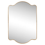 Louisa 24 in. W x 36 in. H Medium Scalloped Rectangular Metal Framed Wall Mirror - JONATHAN Y