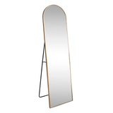 Adrian 16 in. W x 59 in. H Large Arched Metal Framed Floor Full-Length Mirror - JONATHAN Y