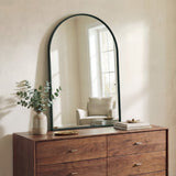 Elodie Small Arched Metal Framed Wall Mounted Mirror