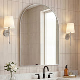 Elodie Small Arched Metal Framed Wall Mounted Mirror