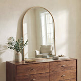 Elodie Small Arched Metal Framed Wall Mounted Mirror