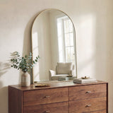 Elodie Small Arched Metal Framed Wall Mounted Mirror