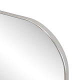 Aveline 38 in. W x 32 in. H Large Top Arched Rectangular Metal Framed Wall Mounted Mirror