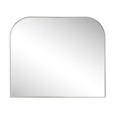 Aveline 38 in. W x 32 in. H Large Top Arched Rectangular Metal Framed Wall Mounted Mirror