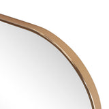 Aveline 38 in. W x 32 in. H Large Top Arched Rectangular Metal Framed Wall Mounted Mirror