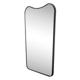 Alfie 24 in. W x 36 in. H Large Irregular Metal Framed Wall Mounted Mirror with Flat Bottom