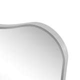 Alfie 24 in. W x 36 in. H Large Irregular Metal Framed Wall Mounted Mirror with Flat Bottom