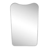 Alfie 24 in. W x 36 in. H Large Irregular Metal Framed Wall Mounted Mirror with Flat Bottom