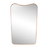 Alfie 24 in. W x 36 in. H Large Irregular Metal Framed Wall Mounted Mirror with Flat Bottom