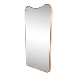 Alfie 24 in. W x 36 in. H Large Irregular Metal Framed Wall Mounted Mirror with Flat Bottom