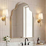Alora 24 in. W x 36 in. H Medium Top Arch Metal Framed Wall Mounted Mirror