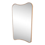 Alfie 24 in. W x 36 in. H Large Irregular Metal Framed Wall Mounted Mirror