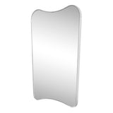 Alfie 24 in. W x 36 in. H Large Irregular Metal Framed Wall Mounted Mirror