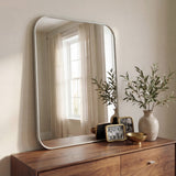 Aleria 24 in. W x 36 in. H Medium Rounded Rectangular Metal Framed Wall Mounted Mirror
