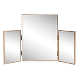 Orthos 3-Way 30 in. W x 20 in. H Medium Rectangular Trifold Adjustable Aluminum Alloy Framed Vanity Mirror for Tabletop and Wall Mount