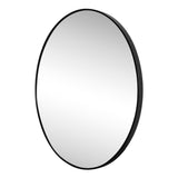 Eclipse Circle Aluminum Alloy Framed Wall Mounted Mirror