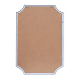 Helga 24 in. W x 36 in. H Medium Rectangular Scallop Beveled Corner Aluminum Alloy Framed Wall Mounted Mirror
