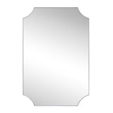 Helga 24 in. W x 36 in. H Medium Rectangular Scallop Beveled Corner Aluminum Alloy Framed Wall Mounted Mirror