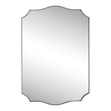 Hedge 24 in. W x 36 in. H Medium Crested Scallop Aluminum Alloy Framed Wall Mounted Mirror