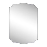 Hedge 24 in. W x 36 in. H Medium Crested Scallop Aluminum Alloy Framed Wall Mounted Mirror