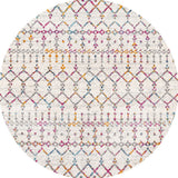 Moroccan Hype Boho Vintage Diamond Area Rug Ivory/Multi