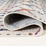 Moroccan Hype Boho Vintage Diamond Area Rug Cream/Multi