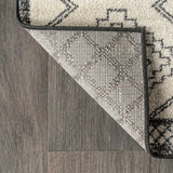 Amir Moroccan Beni Souk Area Rug Cream/Gray / Runner / 2'3" X 8' – BACK