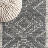 Amir Moroccan Beni Souk Area Rug Gray/Cream / Runner / 2'3" X 8' – DETAIL