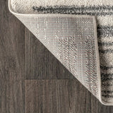 Khalil Modern Berber Stripe Area Rug Cream/Gray / Runner / 2'2" X 8' – BACK