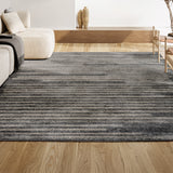 Khalil Modern Berber Stripe Area Rug