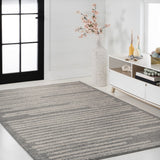 Khalil Modern Berber Stripe Area Rug