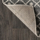 Aksil Moroccan Beni Souk Area Rug Gray/Cream / Runner / 2'2" X 8' – BACK